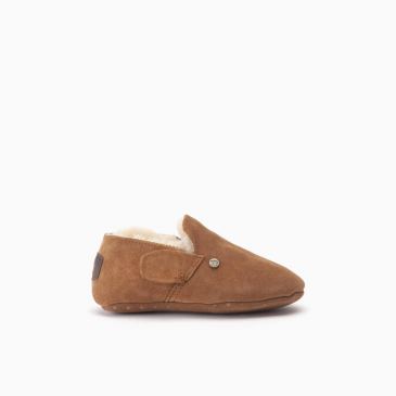 Warmbat Paroo enfants suède avec élastique Cognac 