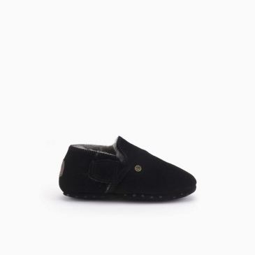 Warmbat Paroo enfants suède avec élastique Black 