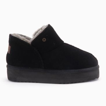 Warmbat Willow femme suède plateau black 