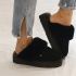 Warmbat Flurry femme suède plateau black/black 
